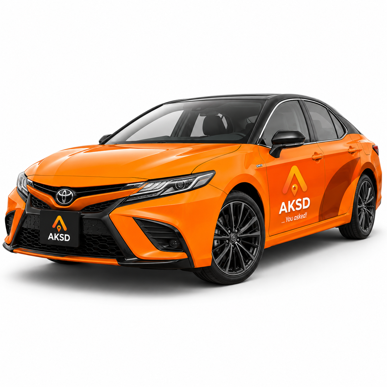 An AKSD-branded car